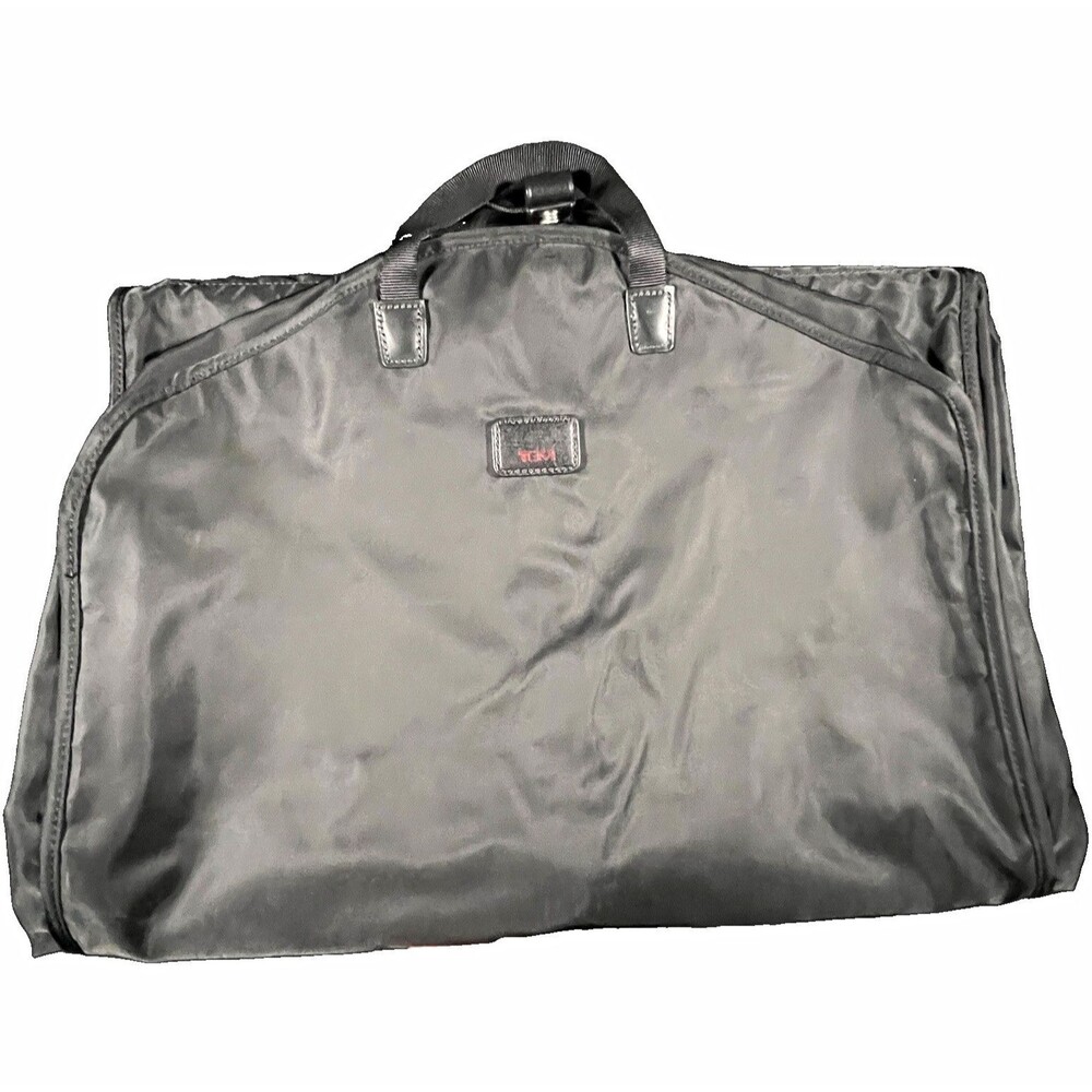 TUMI Black Nylon Garment Bag Hanging Foldable Travel Suit Carrier